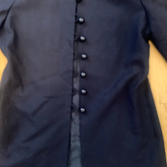 Carlisle Womens Jacket Balder 100% Wool Size S Navy blue 3/4 Sleeves - Picture 4 of 6